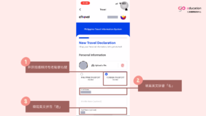 申辦 eTravel：填報資訊